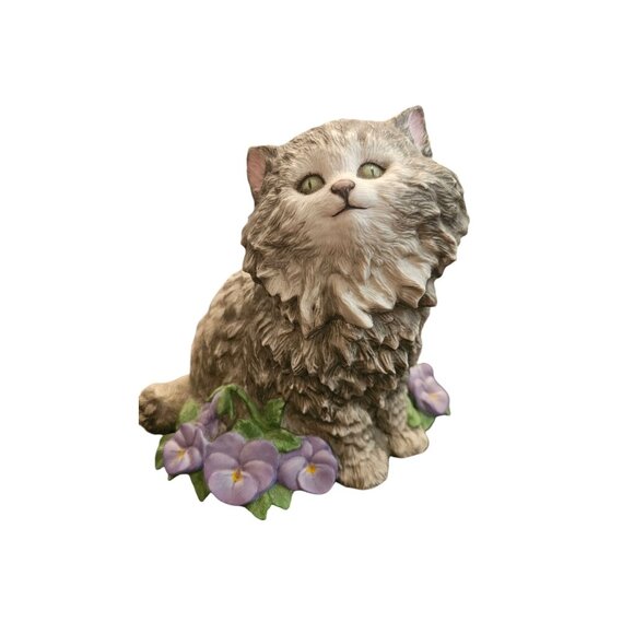 Purrfection Persian Cat Porcelain Figurine Franklin Mint By Nancy Matthews - Picture 7 of 12